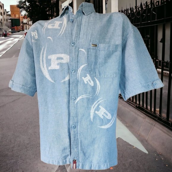 Mens VINTAGE PHAT FARM Denim Embroidered Size XL - Picture 1 of 15